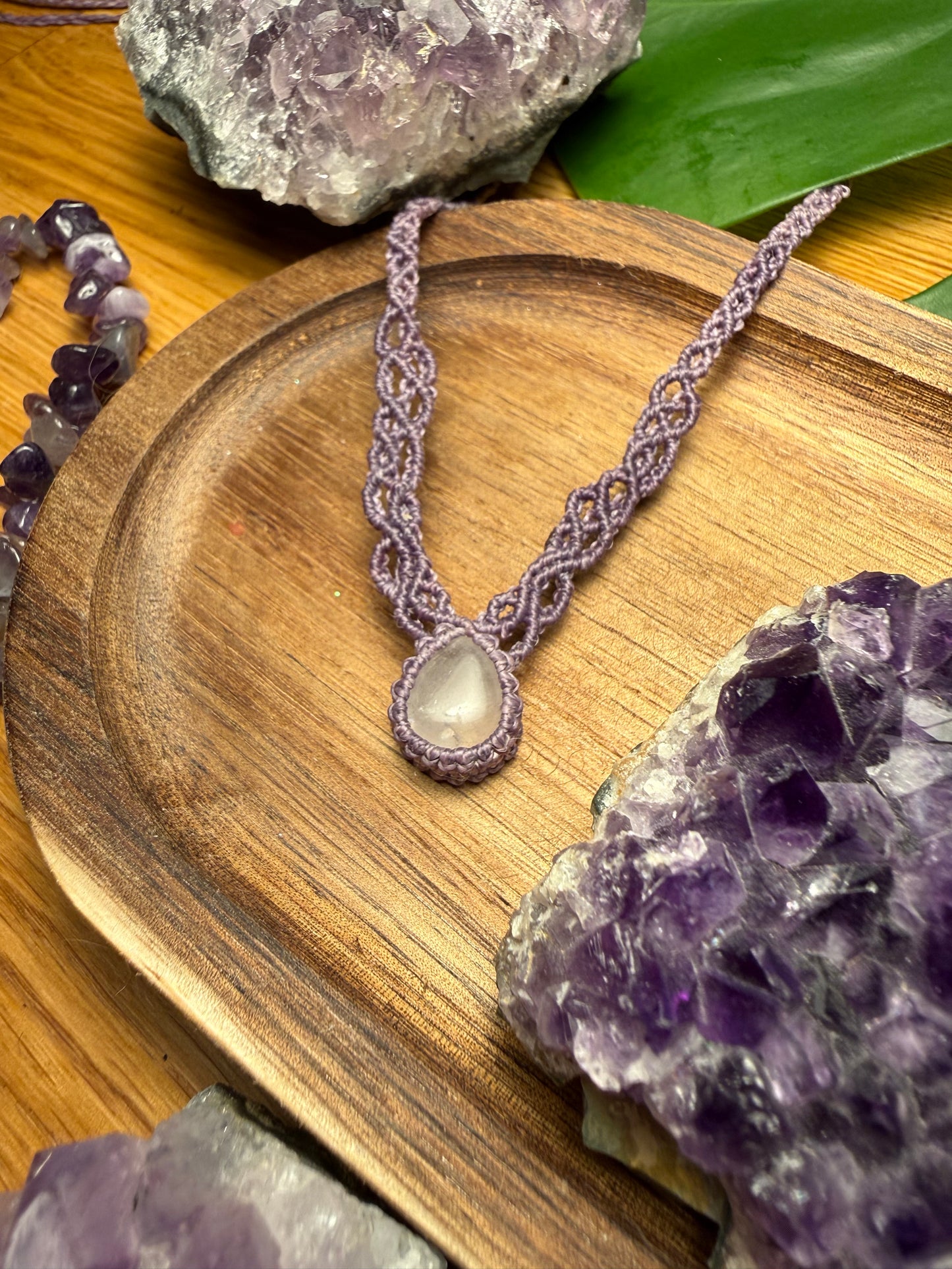 Rosenquarz Halskette 🌸 (fein)