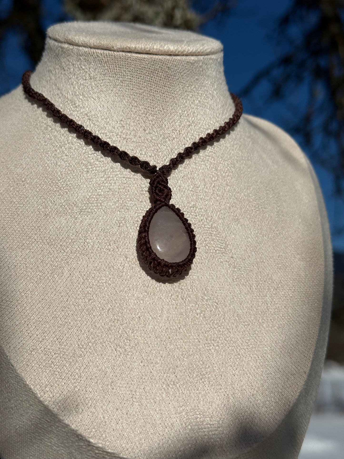 Rosenquarz Halskette🌸 (fein)