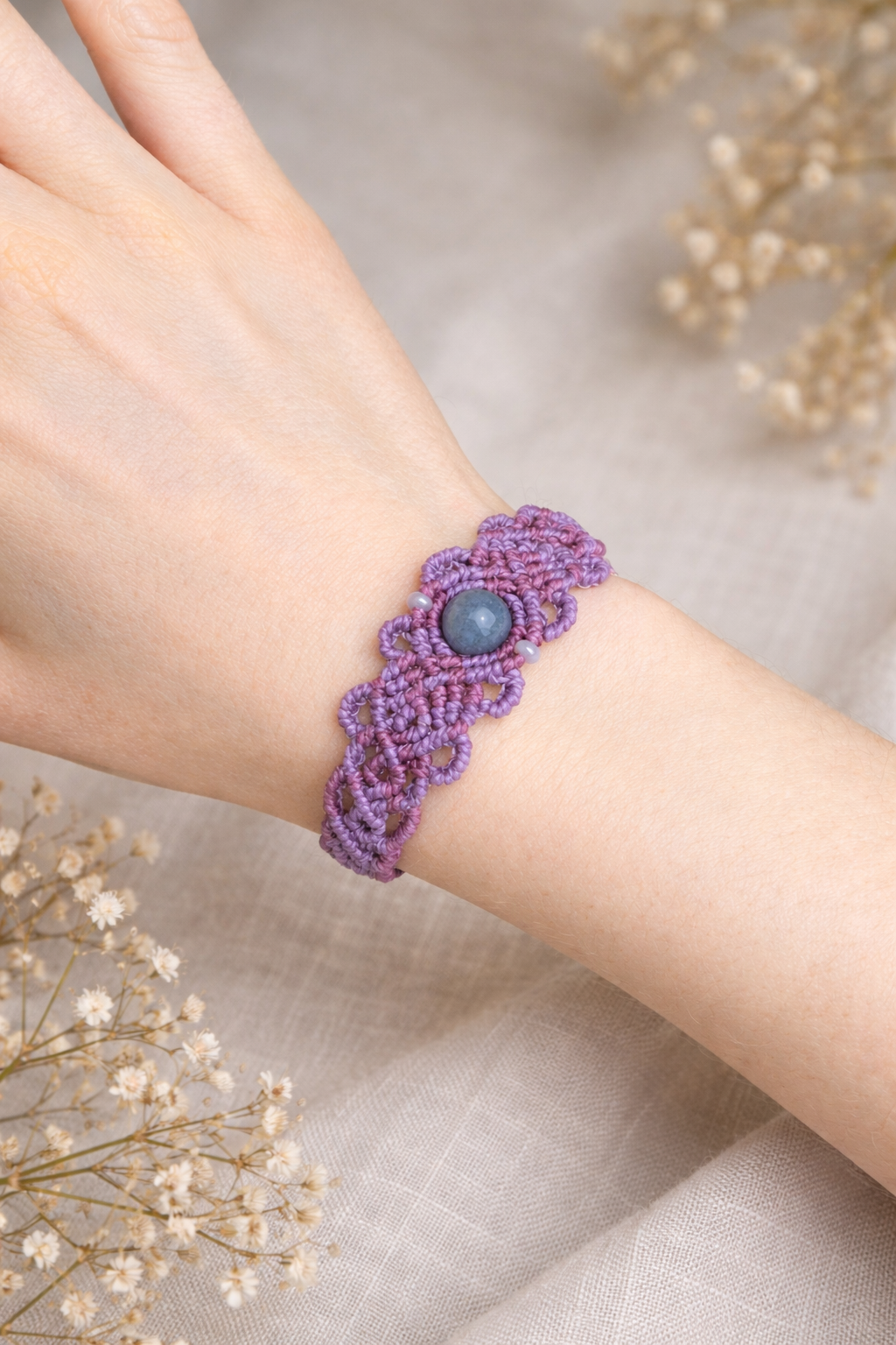 Flower power Indian agate bracelet 🌸