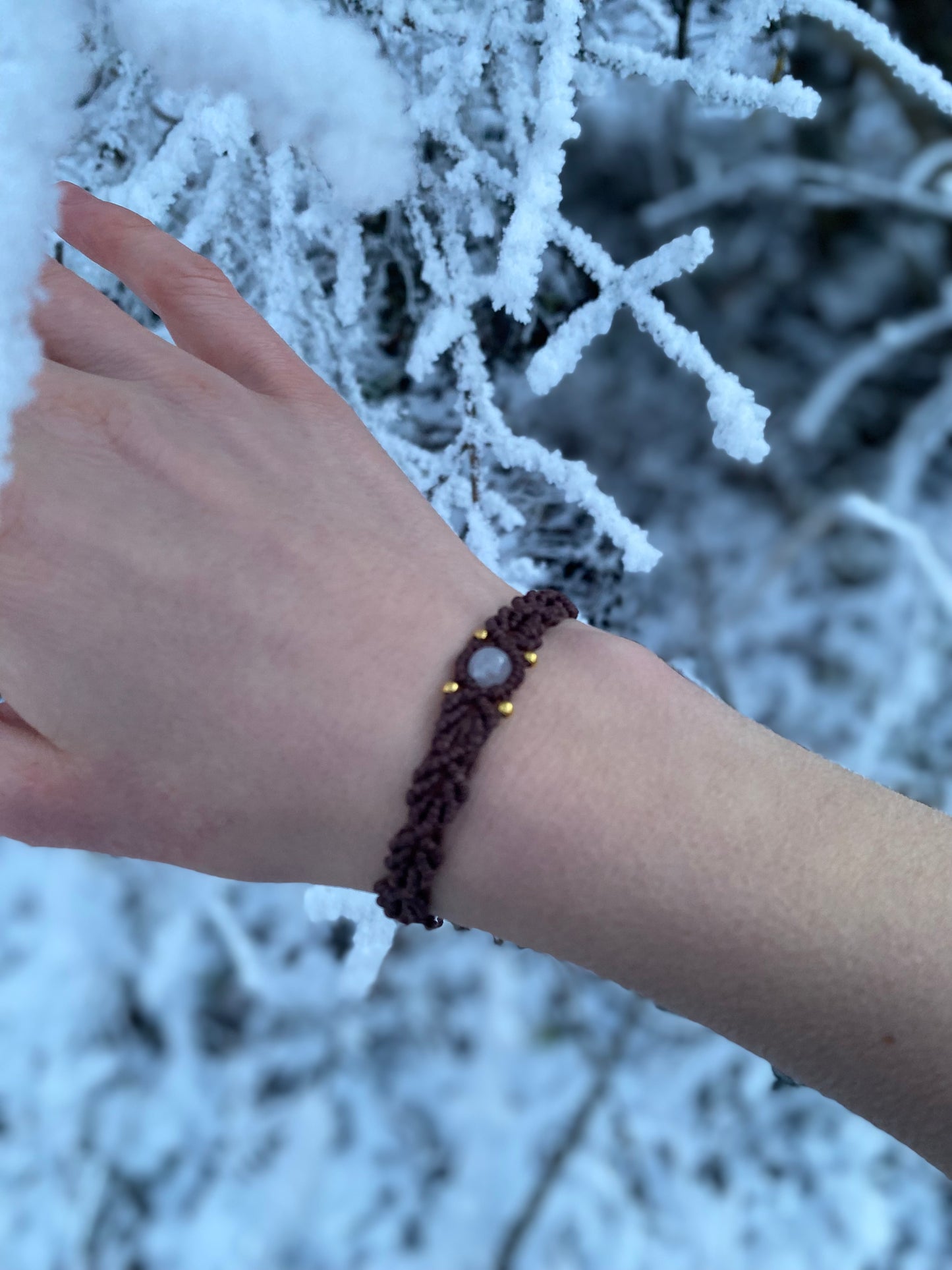 Winterzauber- Armband mit Bergkristall