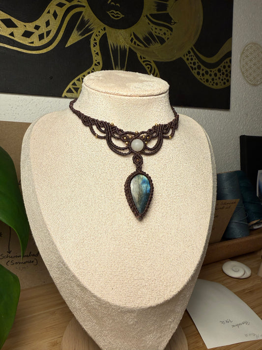 Lunaris Veil🌙✨ (Mondstein& Labradorit)