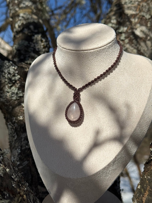 Rosenquarz Halskette🌸 (fein)