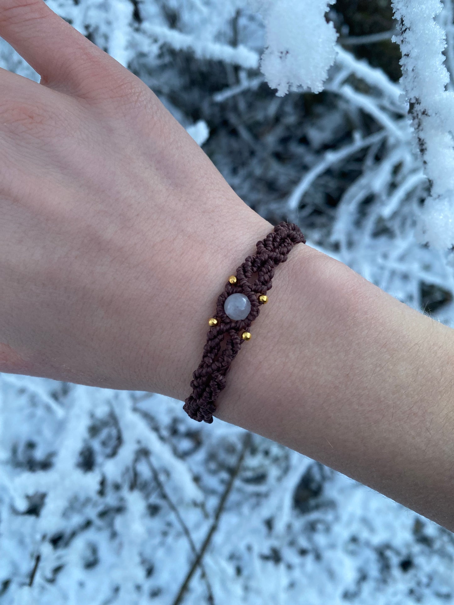 Winterzauber- Armband mit Bergkristall