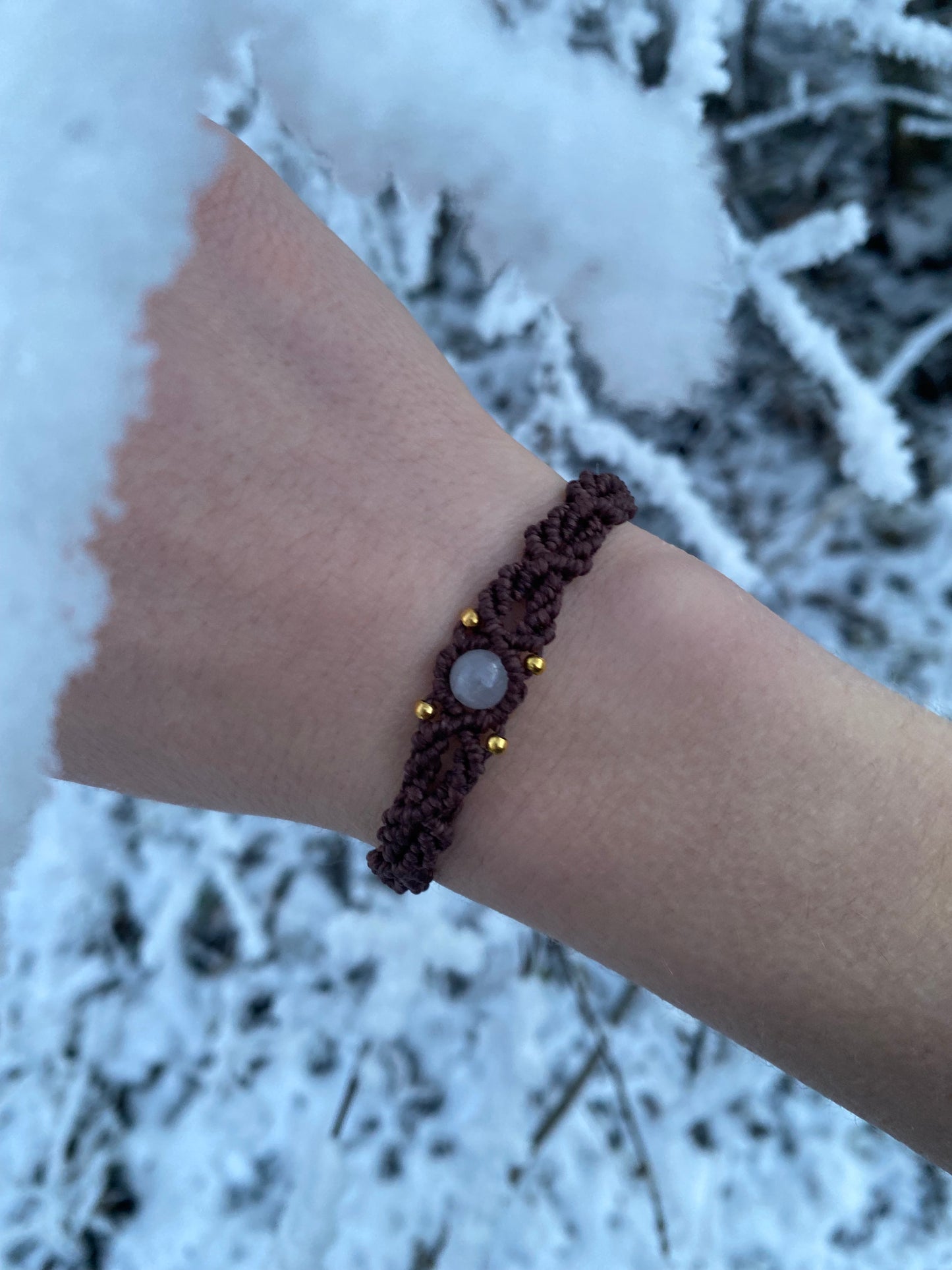 Winterzauber- Armband mit Bergkristall