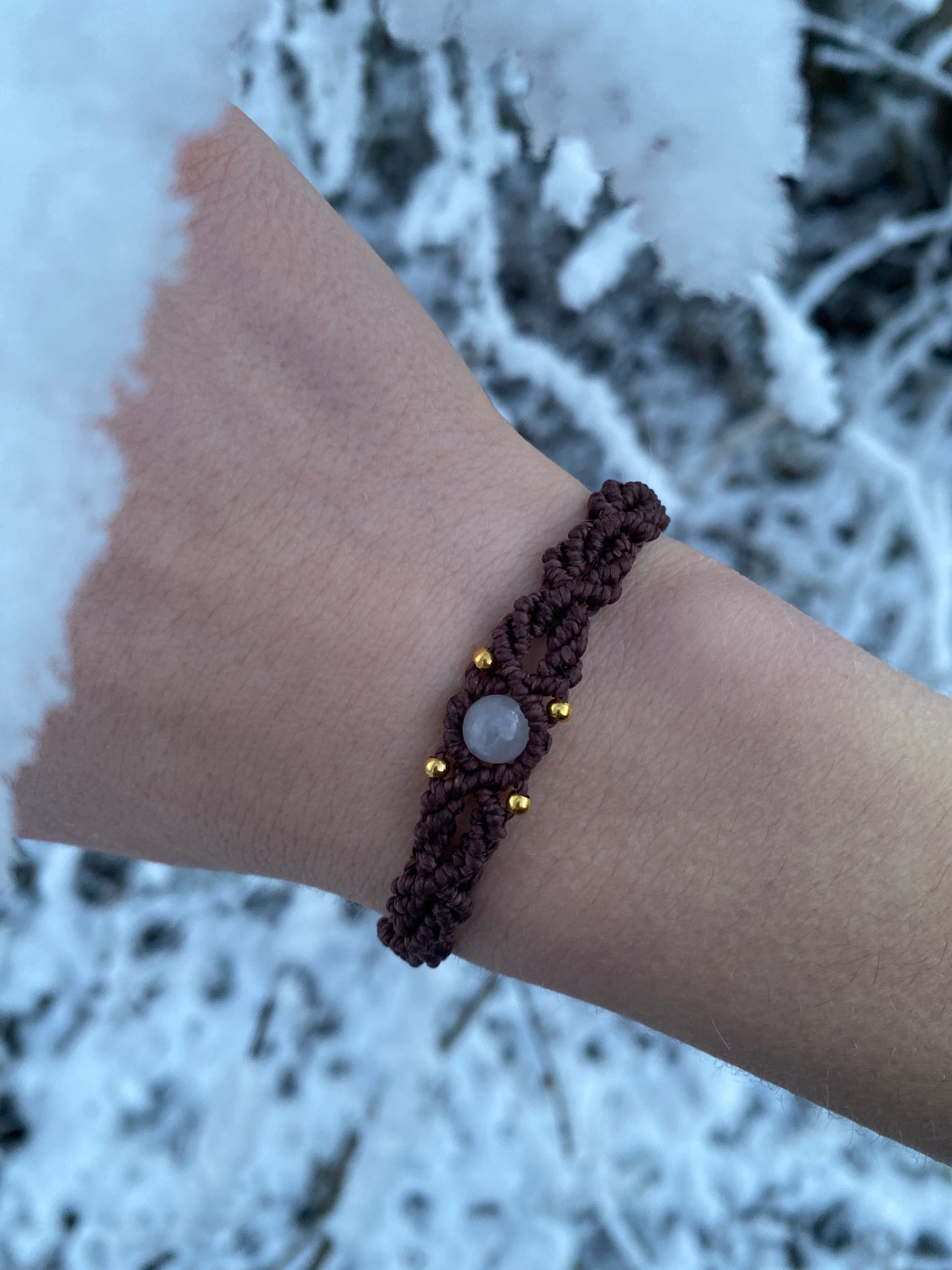 Winterzauber- Armband mit Bergkristall