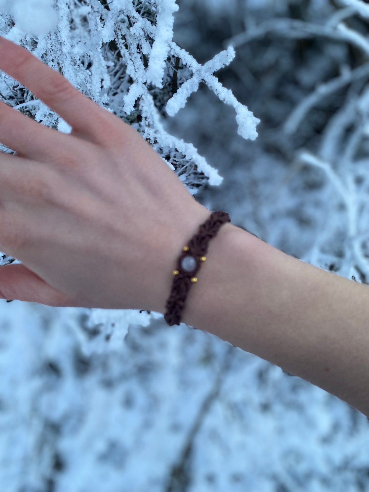 Winterzauber- Armband mit Bergkristall