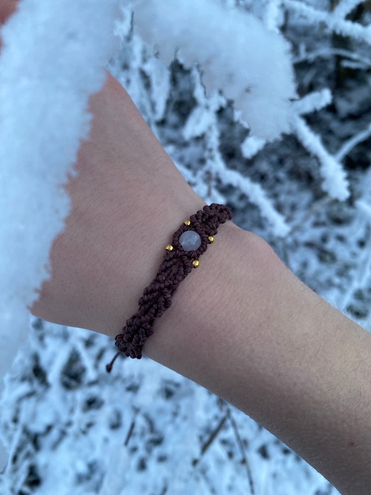 Winterzauber- Armband mit Bergkristall