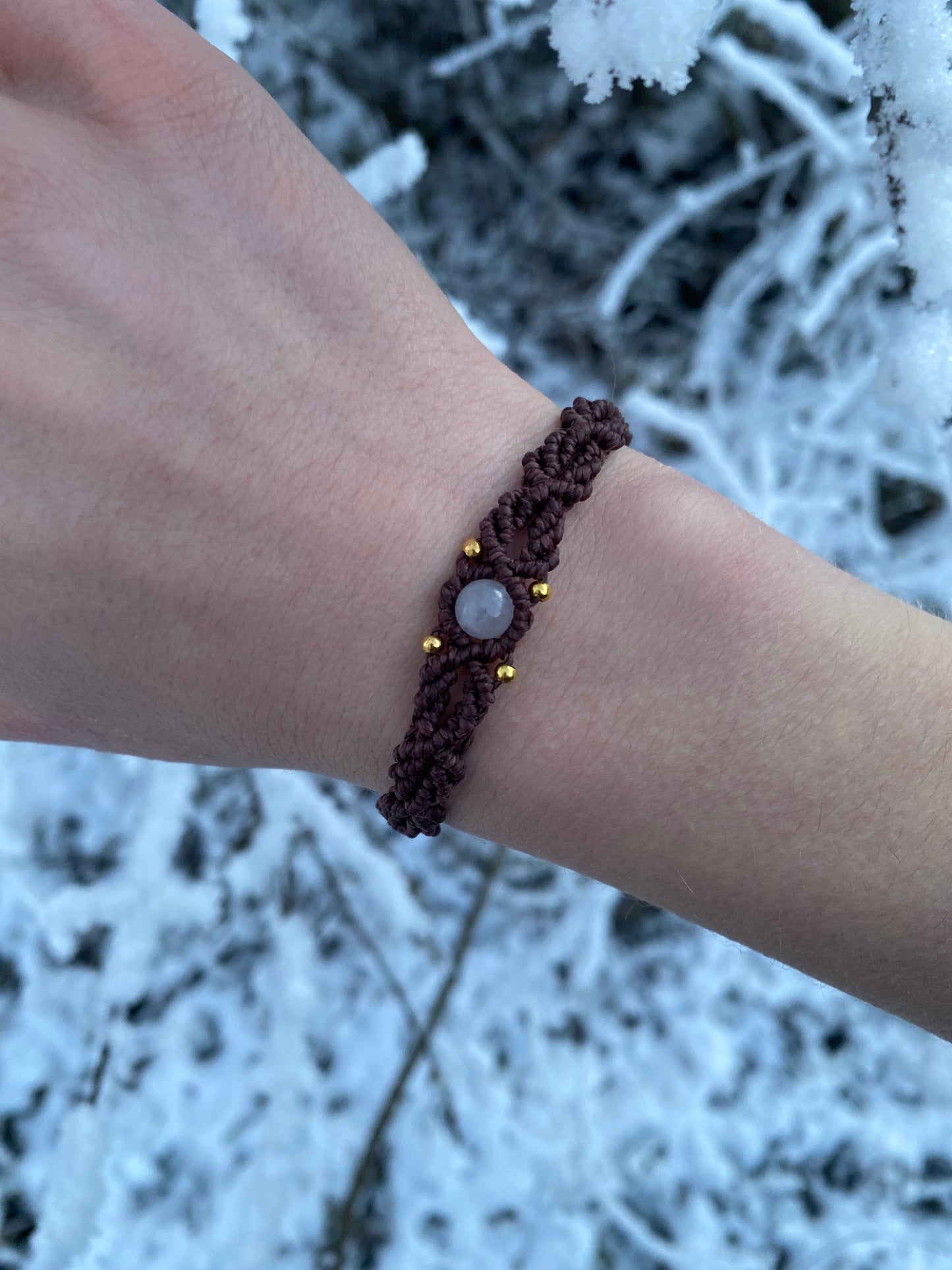 Winterzauber- Armband mit Bergkristall